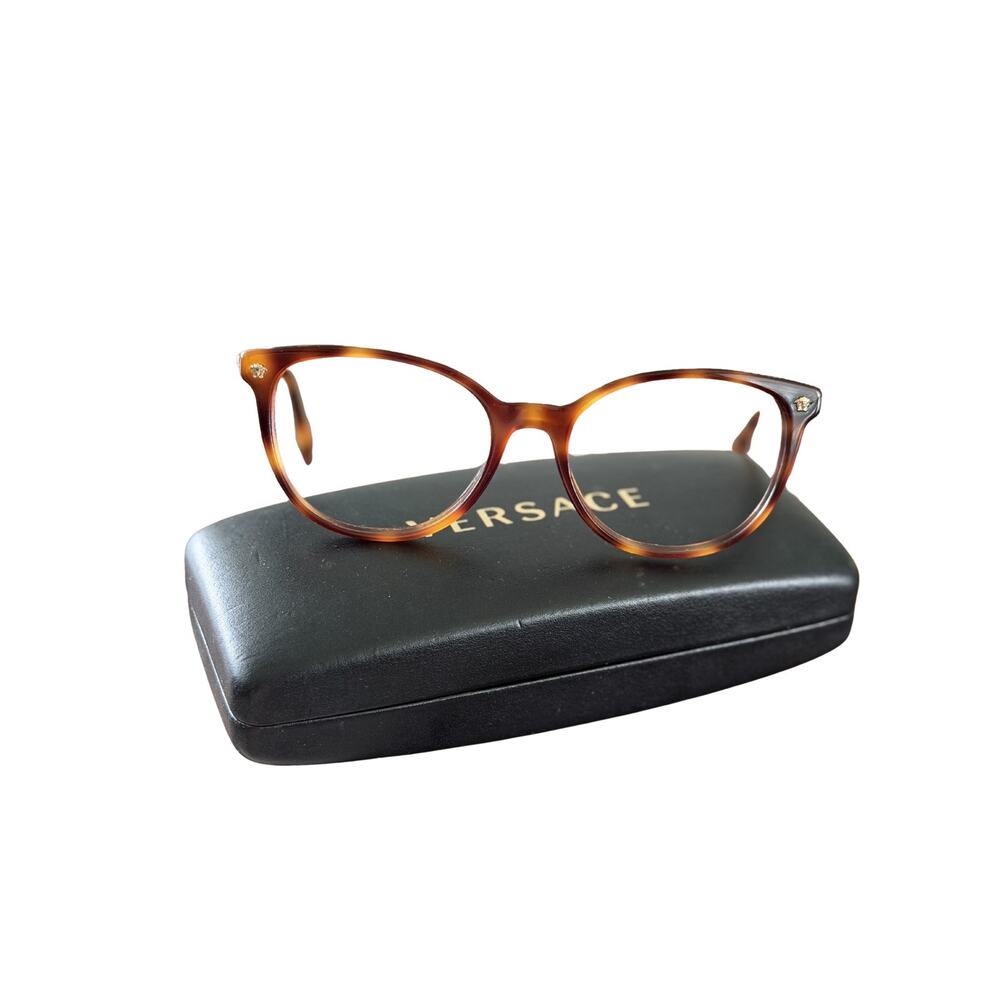 Versace VE3256 5264 Eyeglass Frames 52-17-140 Tortoise w/ Case Women’s